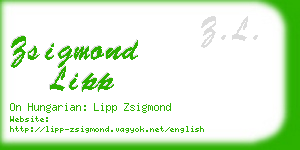 zsigmond lipp business card